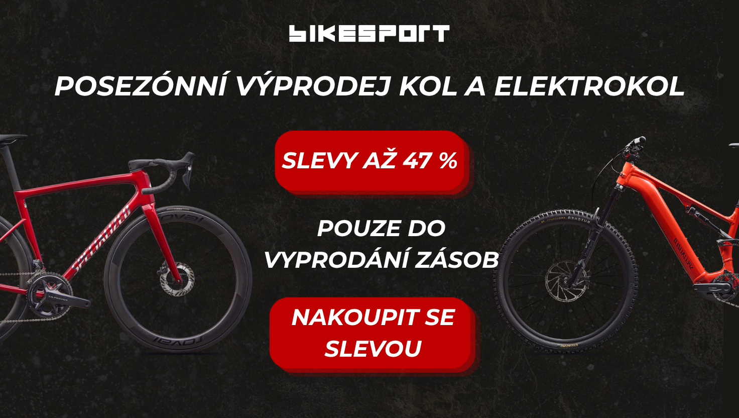 Výprodej kol a elektrokol. Slevy až 47 %!