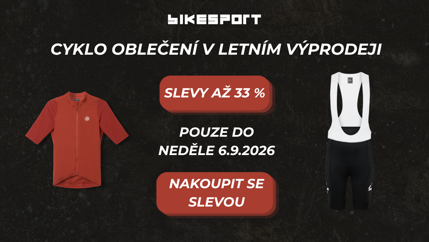 Akční sleva na cyklo oblečení až 33 %!