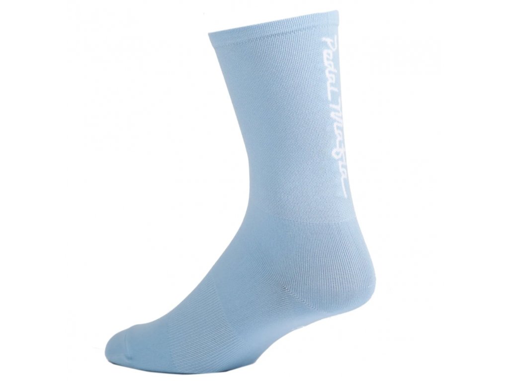 Cyklistické ponožky Pedal Mafia Core Sock Light Blue White 2.0