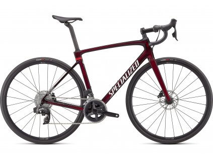 Silniční kolo Specilized Roubaix Comp - SRAM Rival eTap AXS Gloss Red Tint Carbon Metallic White Silver