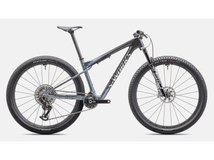 Celoodpružené horské kolo Specialized S-Works Epic World Cup  Gloss Glacial Metallic Granite / Brushed Chrome