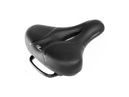 sedlo LONGUS Comut-E VXL černé, paměťová pěna s dí