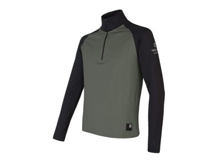 SENSOR COOLMAX THERMO pánská mikina zip olive green/černá