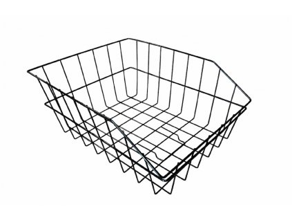 koš na nosič zadní drátěný černý 453x353x187mm