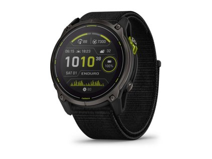 Garmin Enduro 3, Titan DLC s černým nylonovým UltraFit řemínkem.  + mapy TOPO Czech + Nylonový řemínek k výběru ZDARMA
