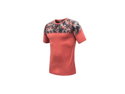 SENSOR MERINO IMPRESS pánské triko kr.rukáv terracotta/rush