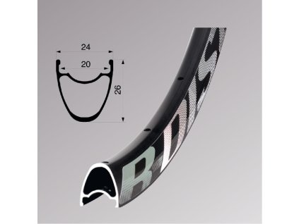 ráfek RMX R-Disc 622 road/gravel 32 děr Disc černý