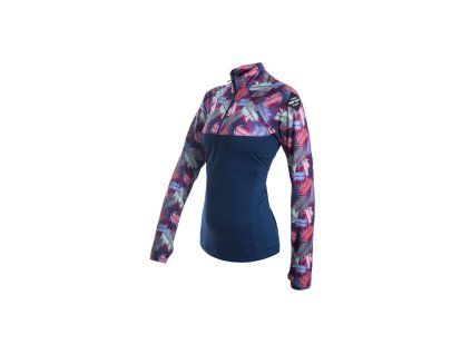 SENSOR COOLMAX THERMO dámská mikina zip deep blue/feather (Velikost S)