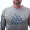 SENSOR MERINO ACTIVE COMPASS pánské triko dl.rukáv šedá