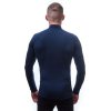 SENSOR MERINO DF pánské triko dl.rukáv zip deep blue