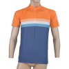 SENSOR CYKLO SUMMER STRIPE pánský dres kr.rukáv modrá/oranžová