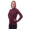SENSOR MERINO UPPER dámská mikina celozip port red