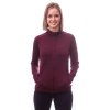 SENSOR MERINO UPPER dámská mikina celozip port red