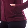 SENSOR MERINO UPPER dámská mikina celozip port red