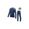 SENSOR MERINO IMPRESS SET dětský triko dl.rukáv + spodky deep blue/floral