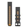 Garmin QuickFit 22 Watch Bands, Graphite/Spark Orange Silicone