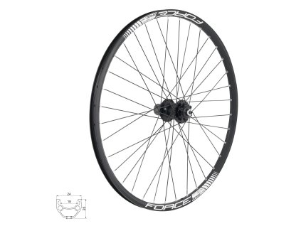 Kolo zadní zapletené FORCE BASIC DISC 584x19 F804343 6d 32d