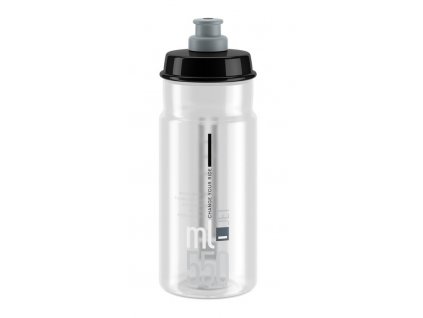 Cyklistická láhev Elite Jet čirá šedá 550 ml