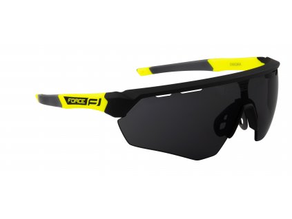 Cyklistické brýle FORCE ENIGMA černo fluo mat., černá skla