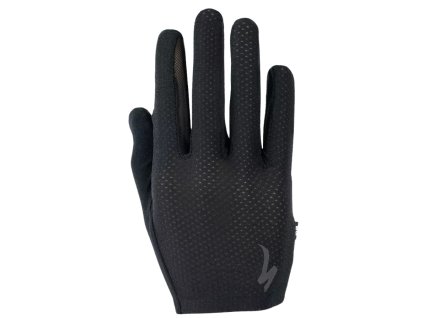 Pánské cyklistické rukavice Specialized Body Geometry Grail Long Finger černé