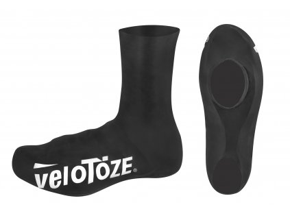 Cyklo návleky na tretry VELOTOZE ROAD latex vysoké, černé