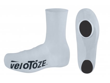 Cyklo návleky na tretry VELOTOZE ROAD latex vysoké, bílé