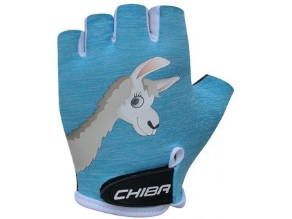 Dětské cyklistické rukavice Chiba Cool Kids Lama tyrkysová