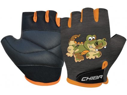 Dětské cyklistické rukavice Chiba Cool Kids Croco černá