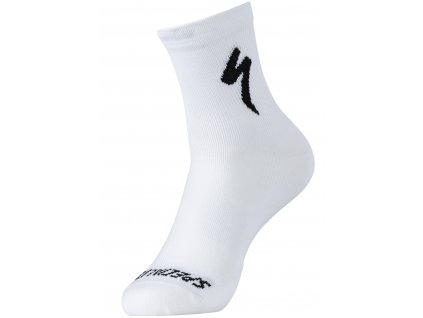 Cyklistické ponožky Specialized Soft Air Road Mid Sock bílé-černé