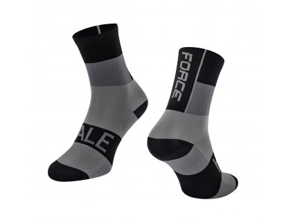 Cyklistické ponožky FORCE HALE, černo-šedé