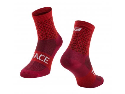 Cyklistické ponožky FORCE TRACE červené