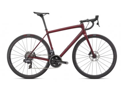 Silniční kolo Specialized Aethos Pro SRAM Force eTap AXS 2022 Maroon Black Tint Edge Fade