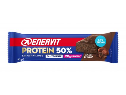 ENERVIT HIGH PROTEIN BAR 50%, 40g tmavá čokoláda