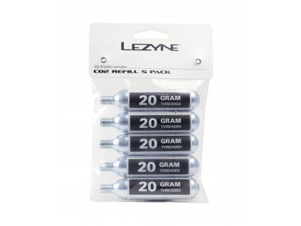 CO2 bombičky LEZYNE 20G - 5 ks silver