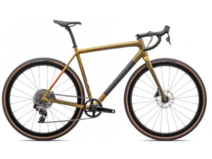 Gravel kolo Specialized Crux Expert 2023 satin harvest gold metallic oak green