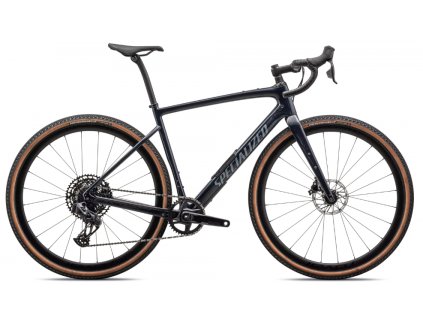 Gravel kolo Specialized Diverge Expert Carbon 2023 gloss dark navy granite over carbon pearl