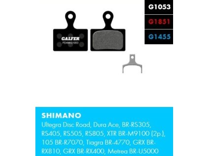 Brzdové destičky Galfer FD496 Shimano Road (FD496G1455)