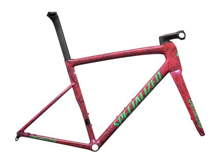 Rám Specialized Tarmac SL8 Frameset 2024 gloss carbon metallic vivid pink strata electric green