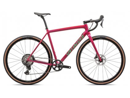 Gravel kolo Specialized Crux Comp 2024 gloss vivid pink electric green 4