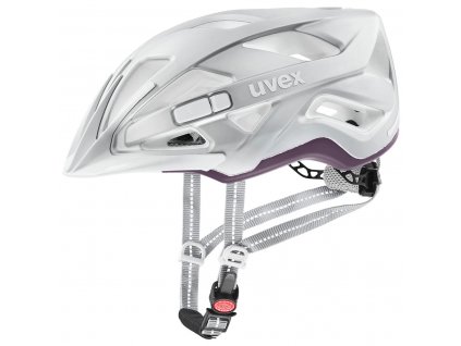 Cyklistická přilba UVEX CITY ACTIVE SILVER PLUM MAT (S4104280900)