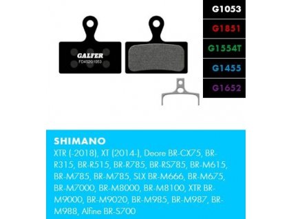 Brzdové destičky Galfer FD452 Shimano typ E BIKES (FD452G1652)