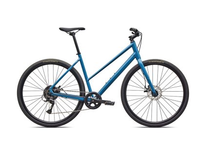 Specialized Sirrus X 1.0 Step-Through (Barva SATIN GREY BLUE / CAST BLUE METALLIC FROST REFLECTIVE, Velikost XS)