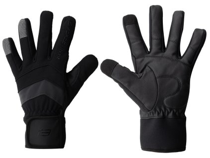 Zimní cyklistické rukavice FORCE WARMER černé