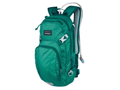 Cyklistický batoh FORCE ECLIPSE 12 l + 2l rezervoár (barva zelený, objem 12 l)