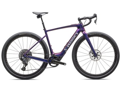 Elektrokolo Specialized S-Works Turbo Creo 2 2025 Gloss Carbon / Red To Blue Pearl Strata / Satin Liquid Silver