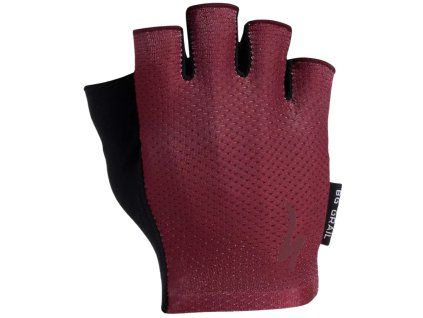Pánské cyklistické rukavice Specialized Men's Body Geometry Grail Garnet Red