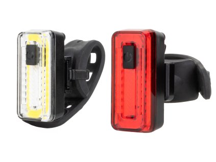 Blikačky sada FORCE BINE USB přední+zadní