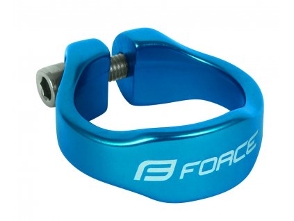 Objímka sedlovky FORCE na imbus 34,9mm Al, modrá