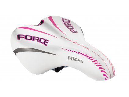 Dětské sedlo na kolo FORCE KIDS 16 20 bílo růžové