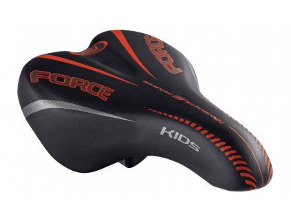 Dětské sedlo na kolo sedlo FORCE KIDS 16 20 černo červené